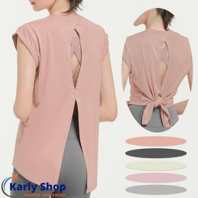 フレンチ袖ヨガウェア