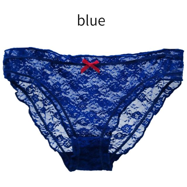 透ける花柄総レースのスタンダードショーツ