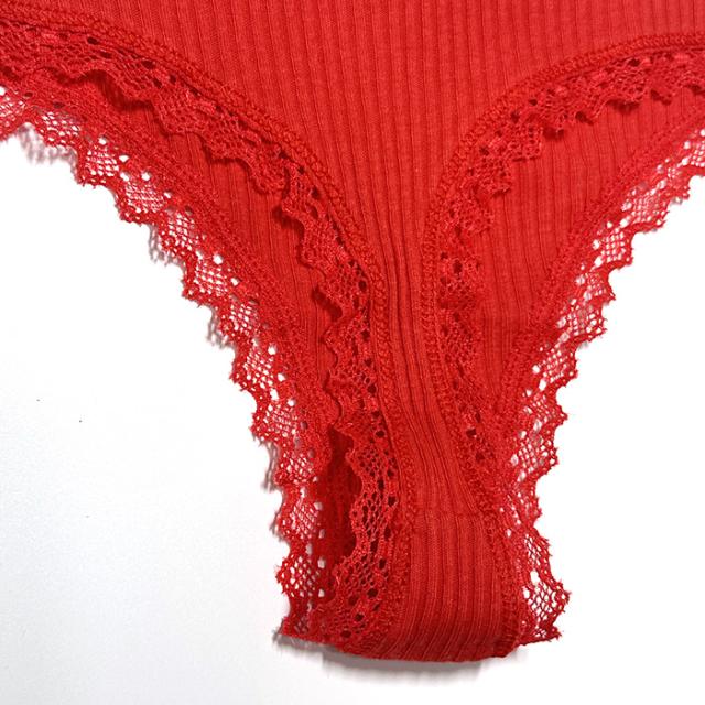 【プチプラ大特価】綿でお肌に優しい リブあみTバック