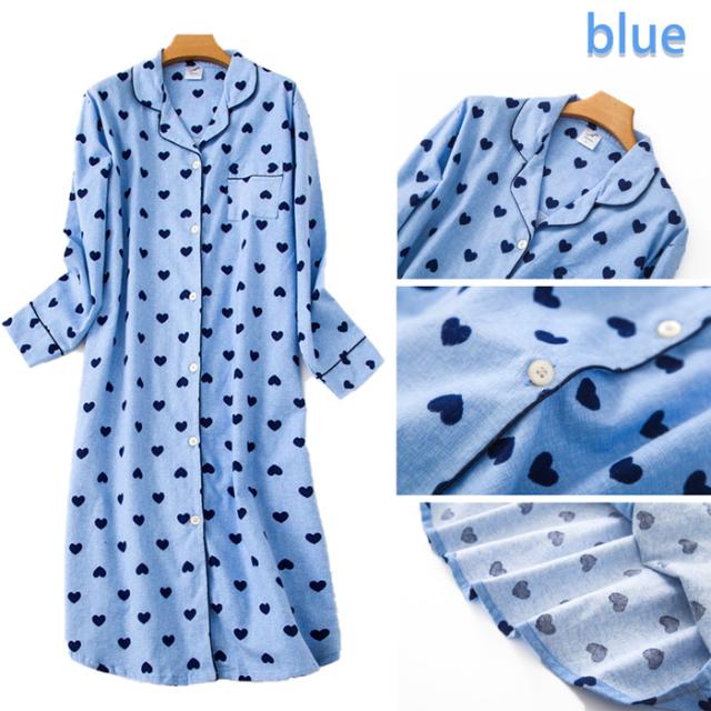 綿100％フランネルロングワンピース