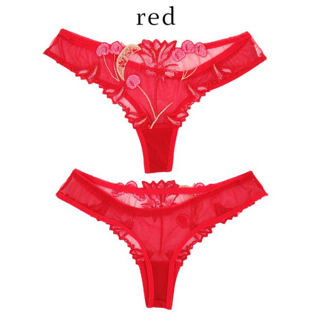 透ける花柄ししゅうのTバック