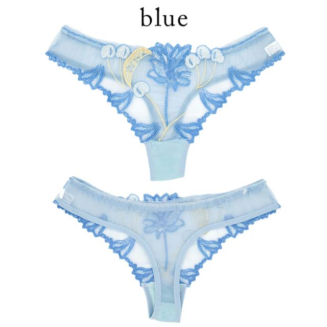 透ける花柄ししゅうのTバック