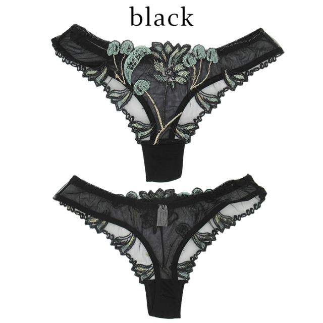 透ける花柄ししゅうのTバック