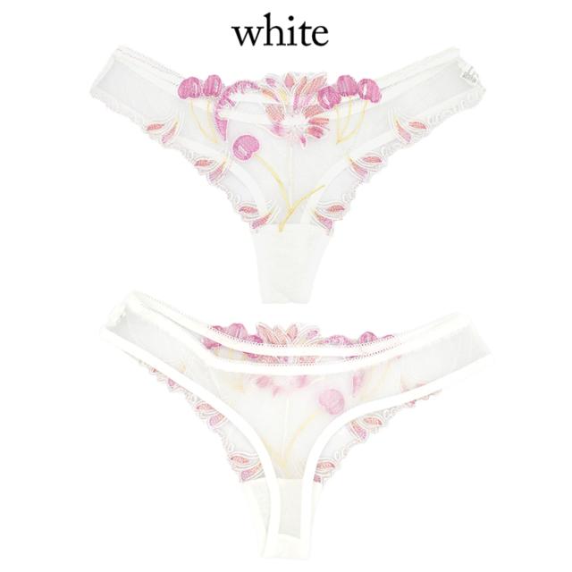 透ける花柄ししゅうのTバック