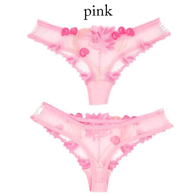 透ける花柄ししゅうのTバック