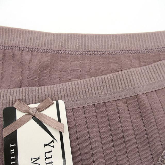 綿95％柔らかく穿きやすいリブ編みスタンダードショーツ