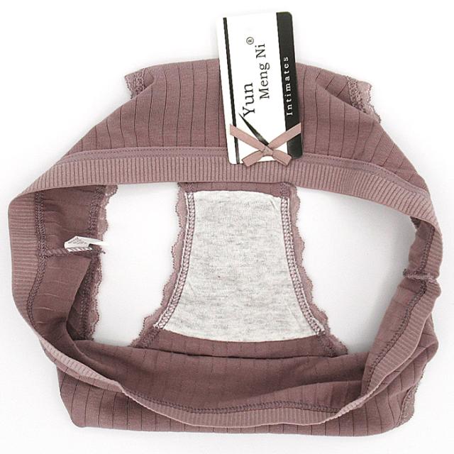 綿95％柔らかく穿きやすいリブ編みスタンダードショーツ