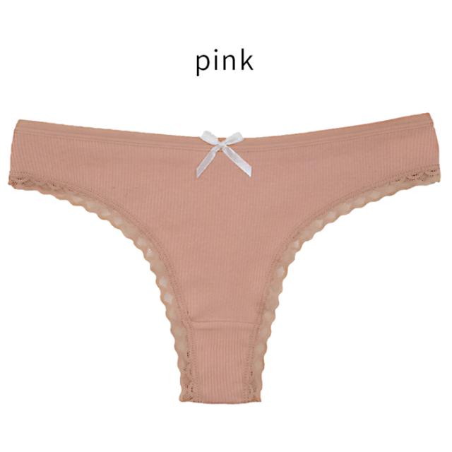 【プチプラ大特価】綿でお肌に優しい リブあみTバック