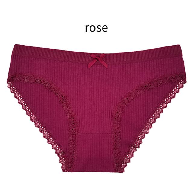 綿95％柔らかく穿きやすいリブ編みスタンダードショーツ