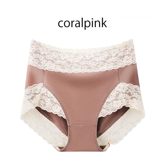 ストレッチレースとさらさら生地のレディース深ばきショーツ