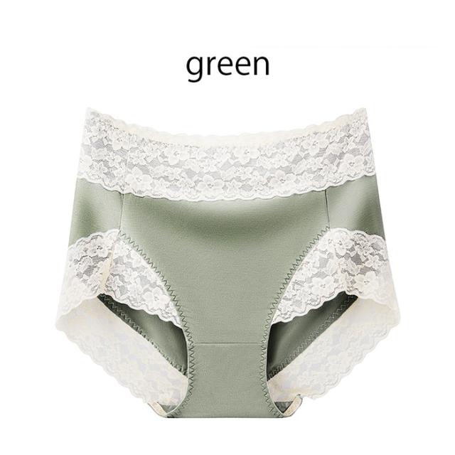 ストレッチレースとさらさら生地のレディース深ばきショーツ