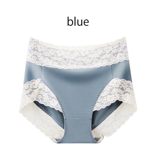 ストレッチレースとさらさら生地のレディース深ばきショーツ