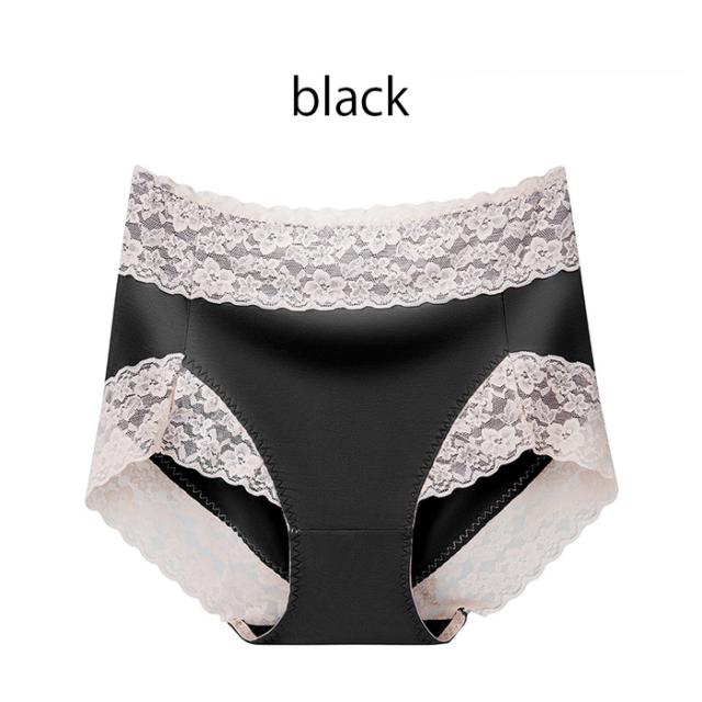 ストレッチレースとさらさら生地のレディース深ばきショーツ
