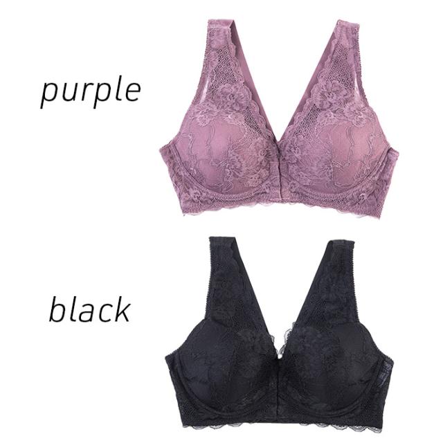 快適ストレッチ素材の前ホック型ナイトブラ