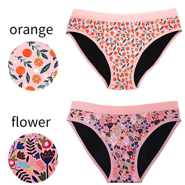 【送料無料】 可愛い柄の吸水型サニタリーショーツ