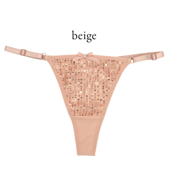 【プチプラ】 キラキラ華やかレディースTバックショーツ