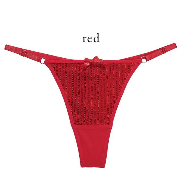 【プチプラ】 キラキラ華やかレディースTバックショーツ