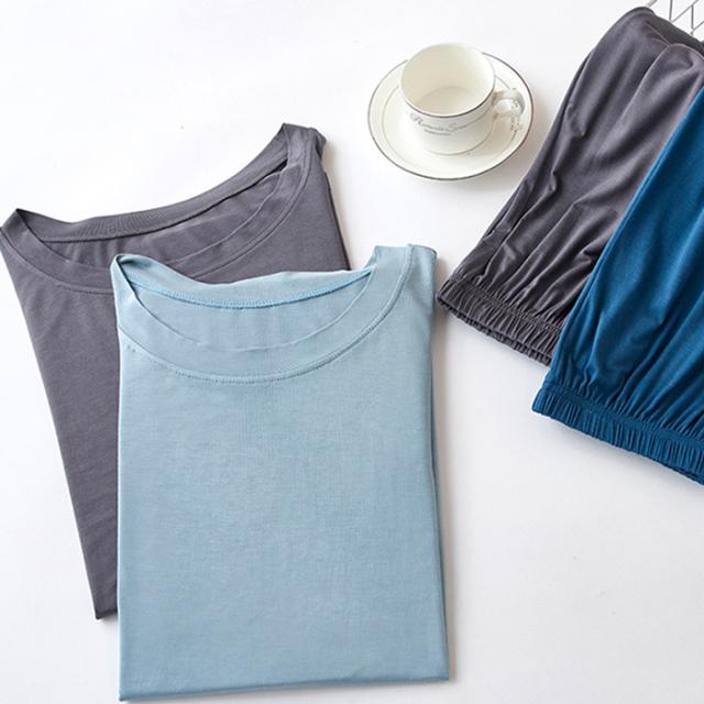 メンズ半袖短パンルームウェア上下セット