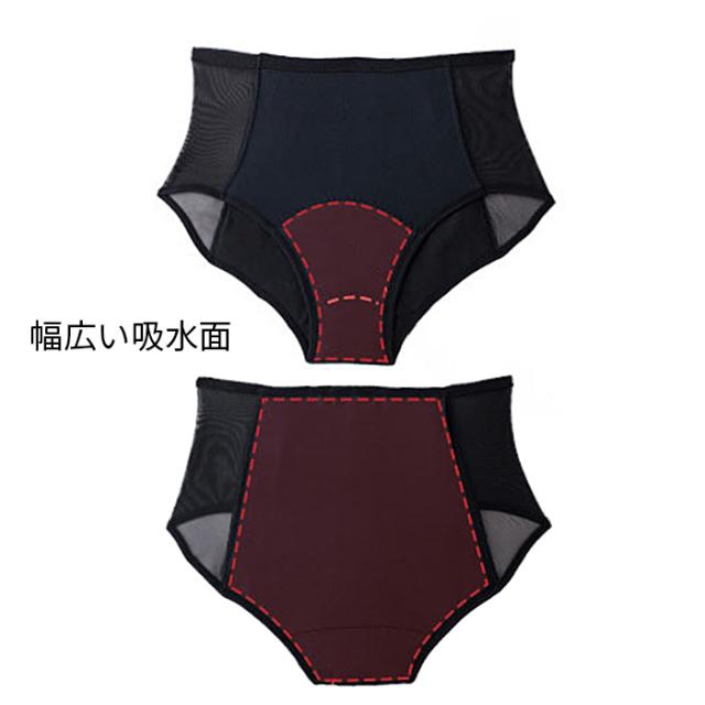 多い日も安心 サイドメッシュの吸収型サニタリーショーツ