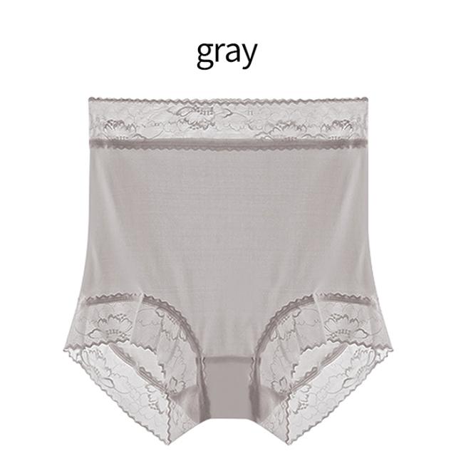 花柄レース×シルク100％ 1分丈レディースショーツ