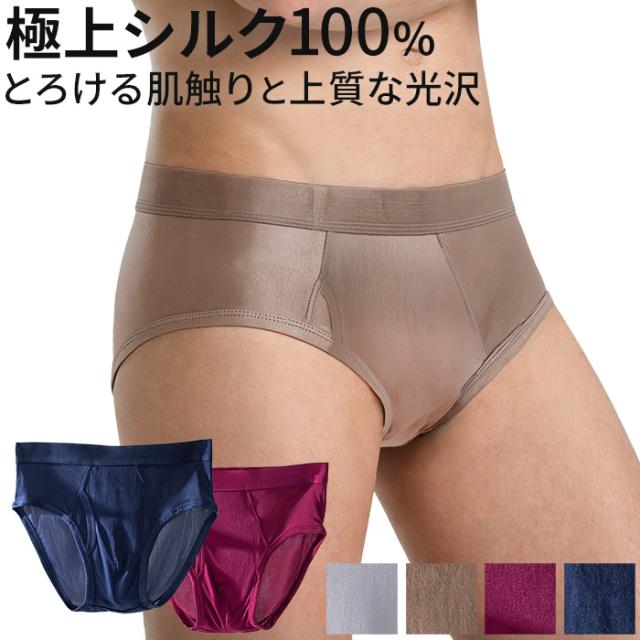 【送料無料】シルク100％でなめらか メンズシルクブリーフ