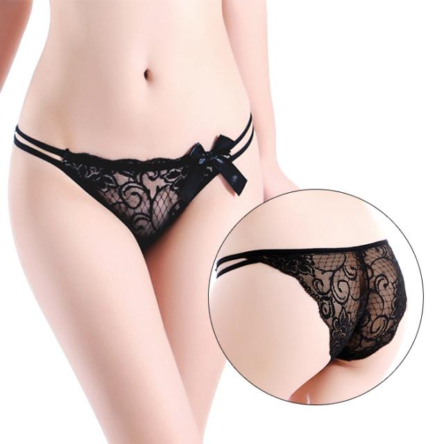 総レース×リボンで上品に魅せるブラジリアンショーツ