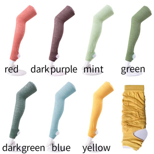 【送料無料】 踵穴付き 薄手で軽い綿混レッグウォーマー