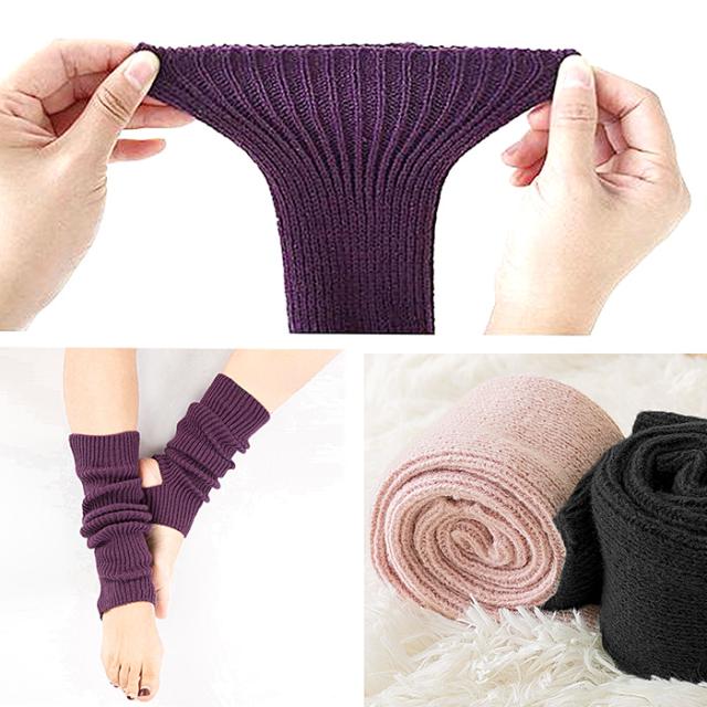 締め付けずに快適フィット リブ編みレッグウォーマー