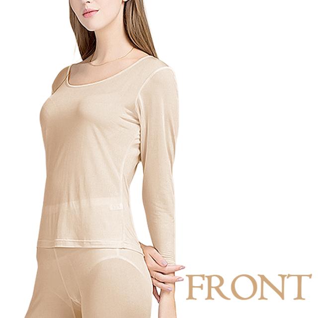 【送料無料】 シルク100％が素肌に溶け込む贅沢な長袖インナー