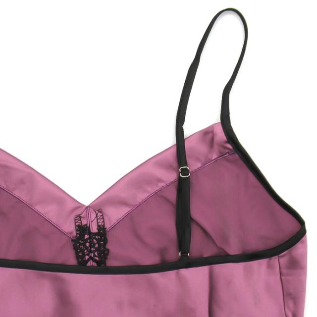 【送料無料】 透けないエレガントなサテンスリップ