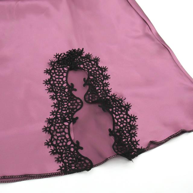 【送料無料】 透けないエレガントなサテンスリップ