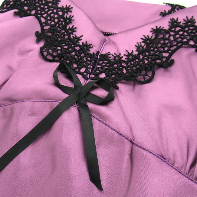 【送料無料】 透けないエレガントなサテンスリップ