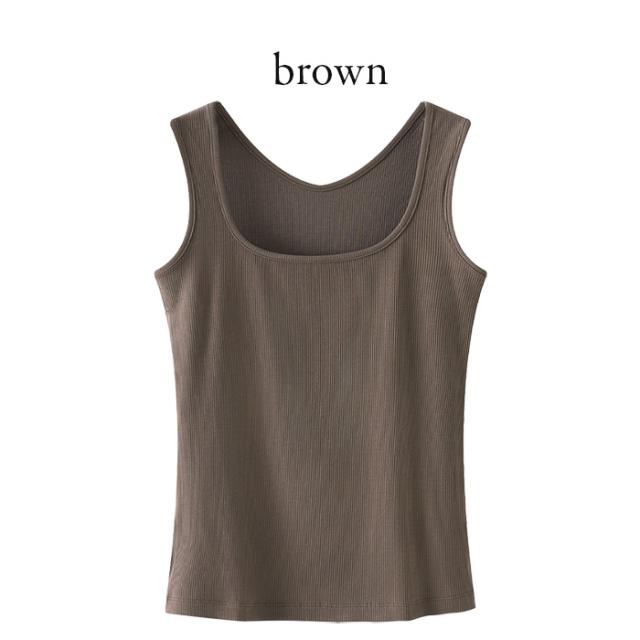【送料無料】 前後2WAYリブあみレディースタンクトップ