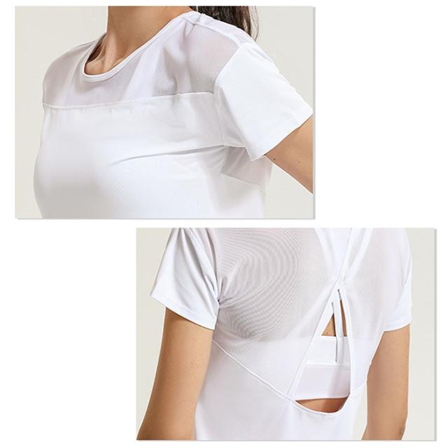 半袖ヨガトップス