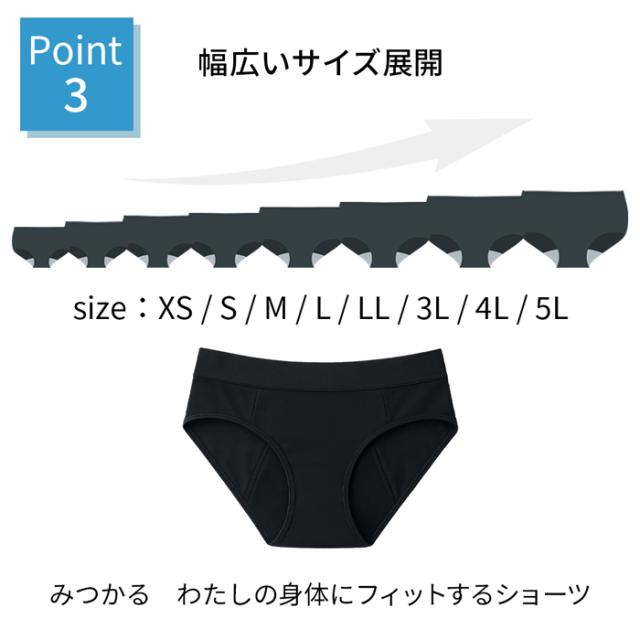 【送料無料】 多い日も安心 吸水型サニタリーショーツ