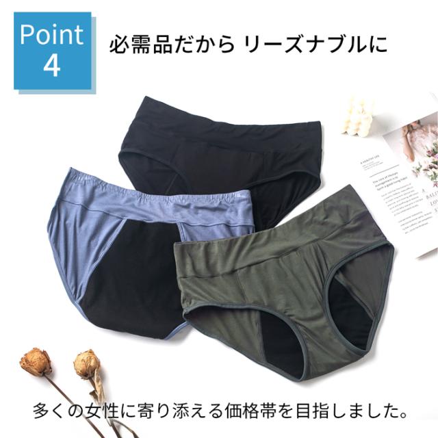 【送料無料】 多い日も安心 吸水型サニタリーショーツ