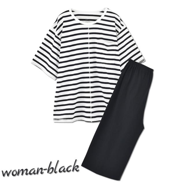 レディースメンズ半袖ルームウェア上下セット