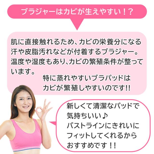 盛らずに美しいバストラインのブラパッド