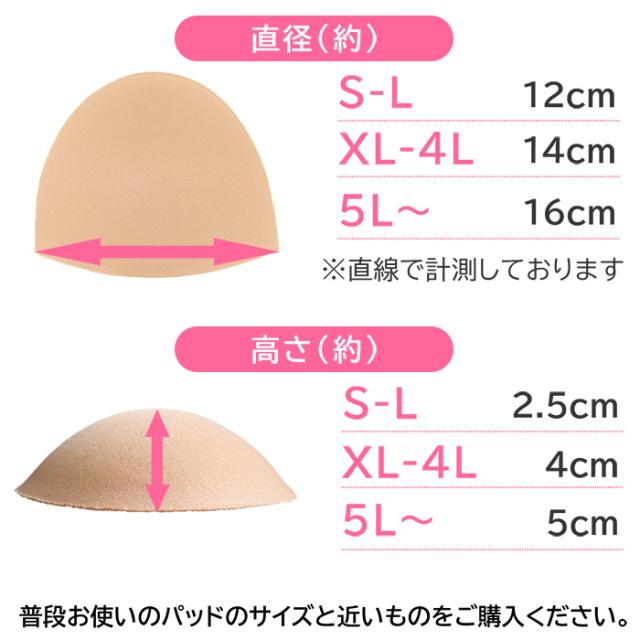 盛らずに美しいバストラインのブラパッド