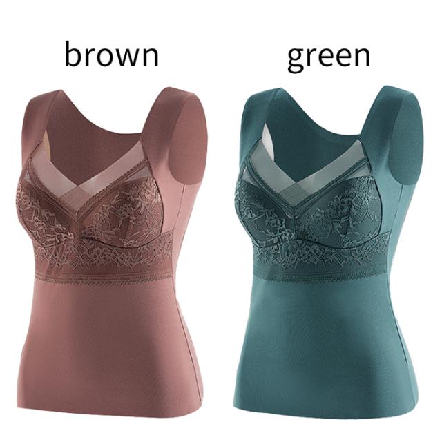 【送料無料】 暖か起毛フリーカットのカップ付きインナー