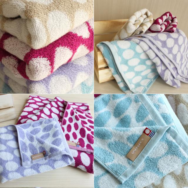 水玉模様の今治タオル・BUBBLE(バブル)フェイス&バスタオル