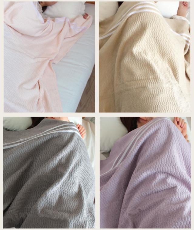 無漂白・無染色の泉州タオルケット