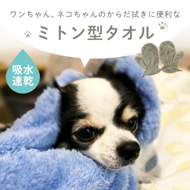 マイクロファイバーペットミトン