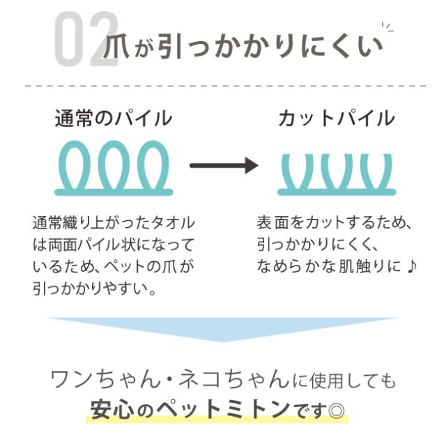 マイクロファイバーペットミトン