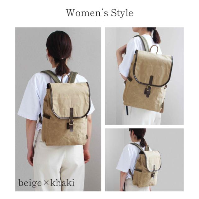 帆布 リュック リュックサック バッグ メンズ A4 収納 角形 スクエアリュック 軽量 日本製 本革 レディース キャンバス パソコン pc タブレット コンパクト パラフィン帆布 撥水 10.5L 475g 容量 おしゃれ 鞄 雨 通勤 通学 男性 プレゼント 父の日
