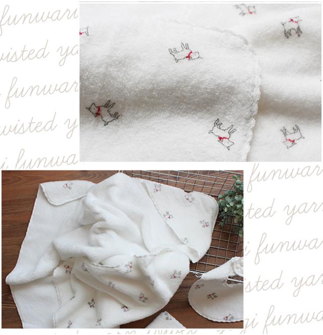 白やぎフードタオル