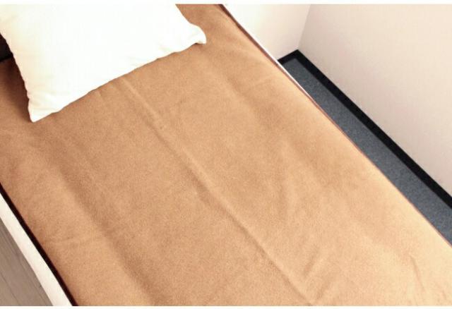 キャメル＆ウール　敷毛布