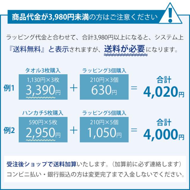 のし可簡易プチラッピングタオルを1枚ずつ透明袋にギフト贈り物プレゼントおまかせ