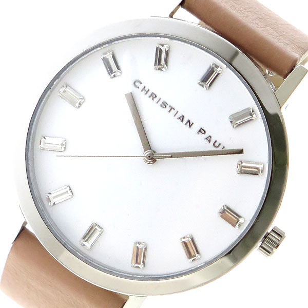 クリスチャンポール 腕時計 レディース メンズ 兼用 ホワイト ベージュ CHRISTIAN PAUL 時計 人気 ブランド 女性 ギフト プレゼント