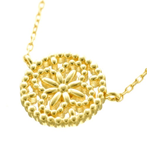 K18 necklace K18ネックレス K18necklace flower lace